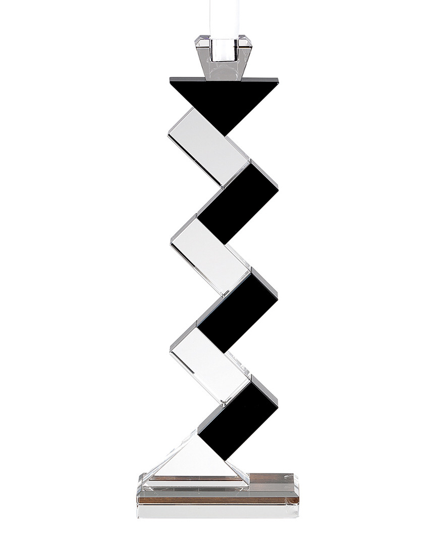 Black Accent Crystal Candlesticks Holder