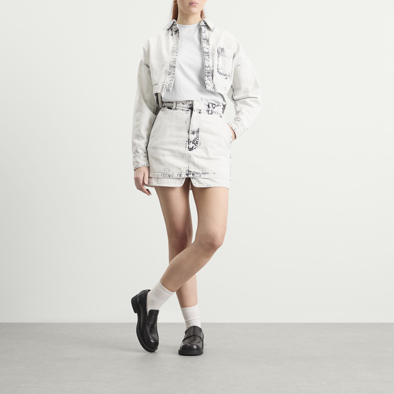Women's TOGA Denim Short Shirt in Black