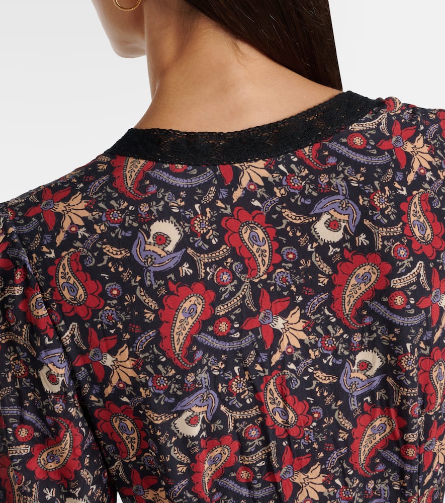Amina floral crêpe de chine midi dress