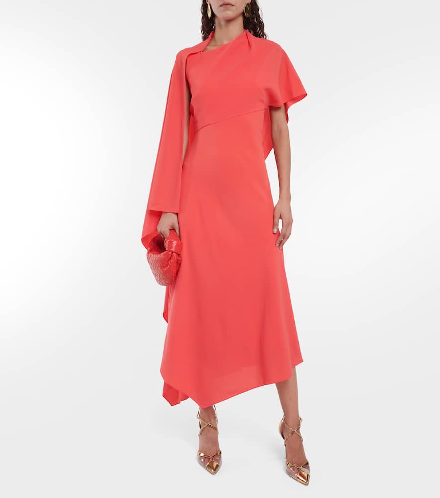 Roksanda Pascale cape-detail crêpe maxi dress