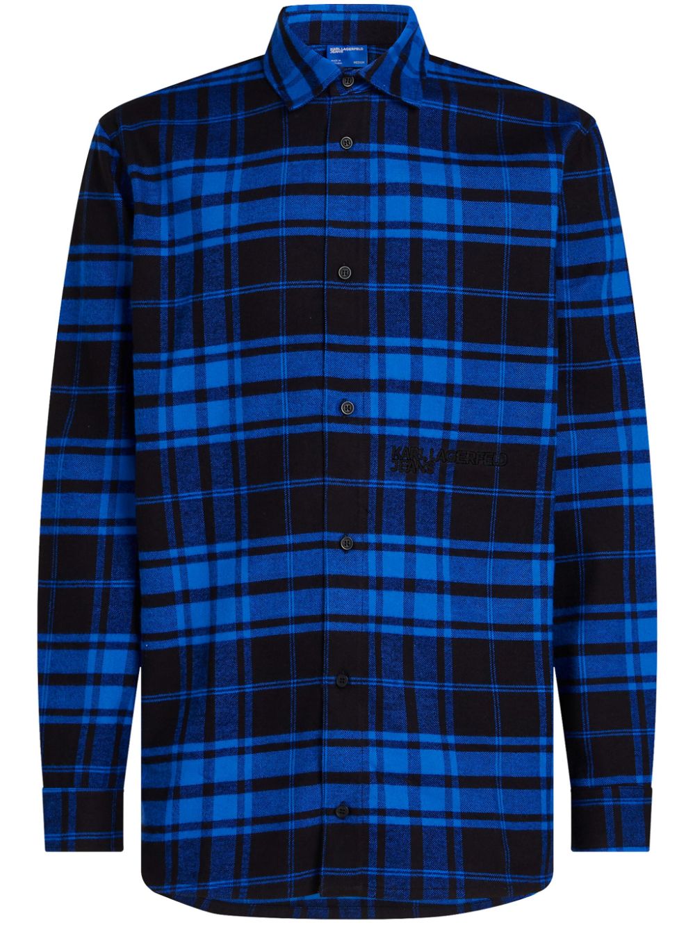 Checked cotton shirt - Blue