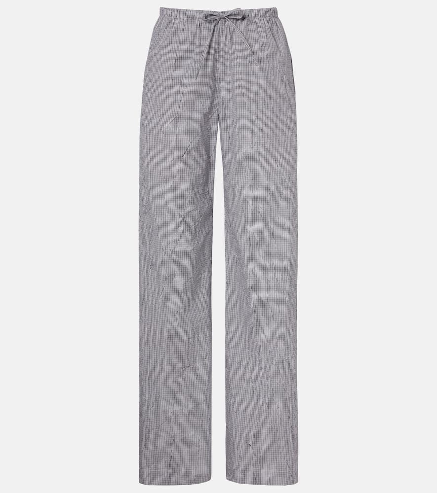 Róhe Checked cotton-blend pajama pants