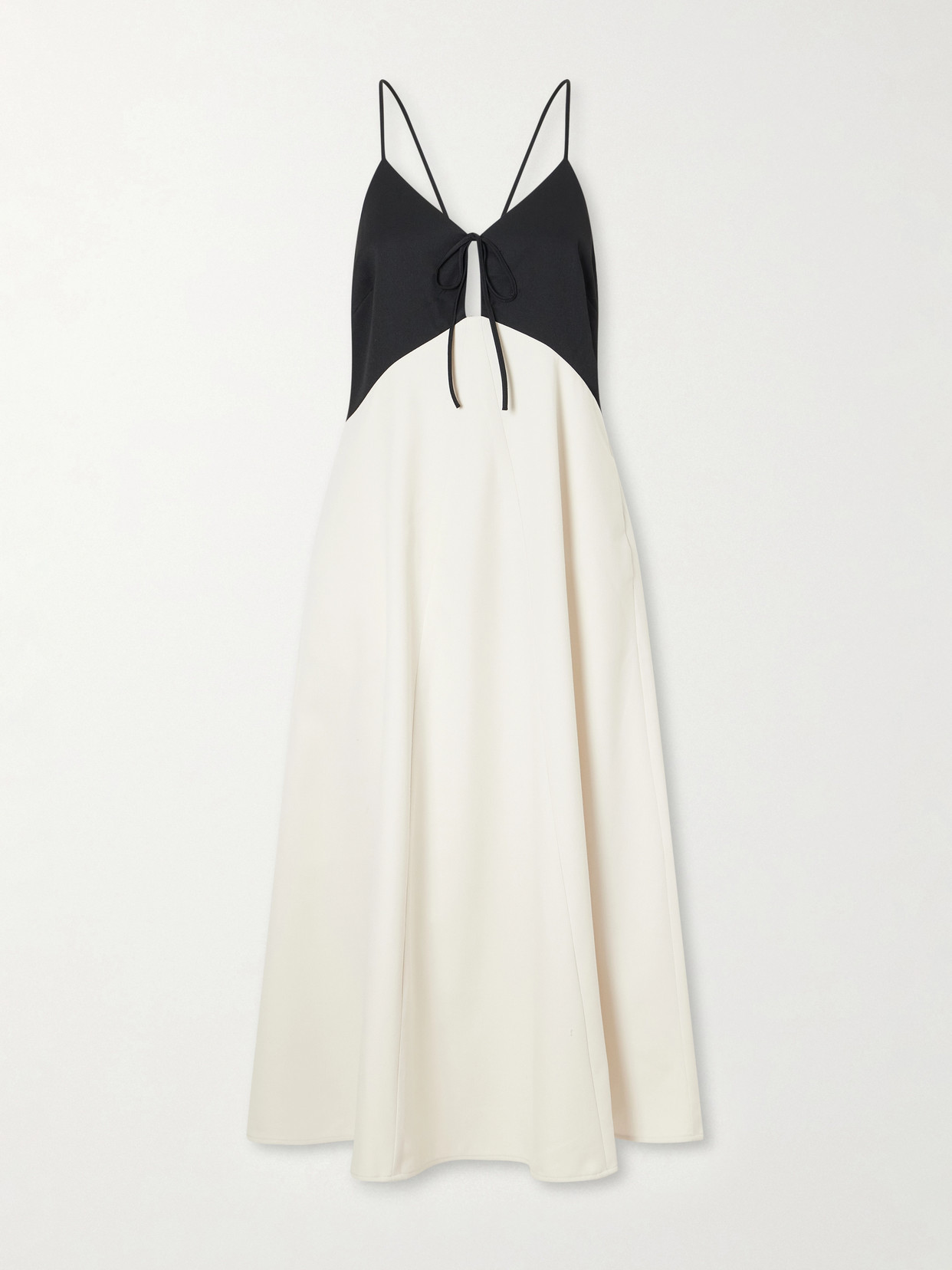Angelina Two-tone Twill Maxi Dress