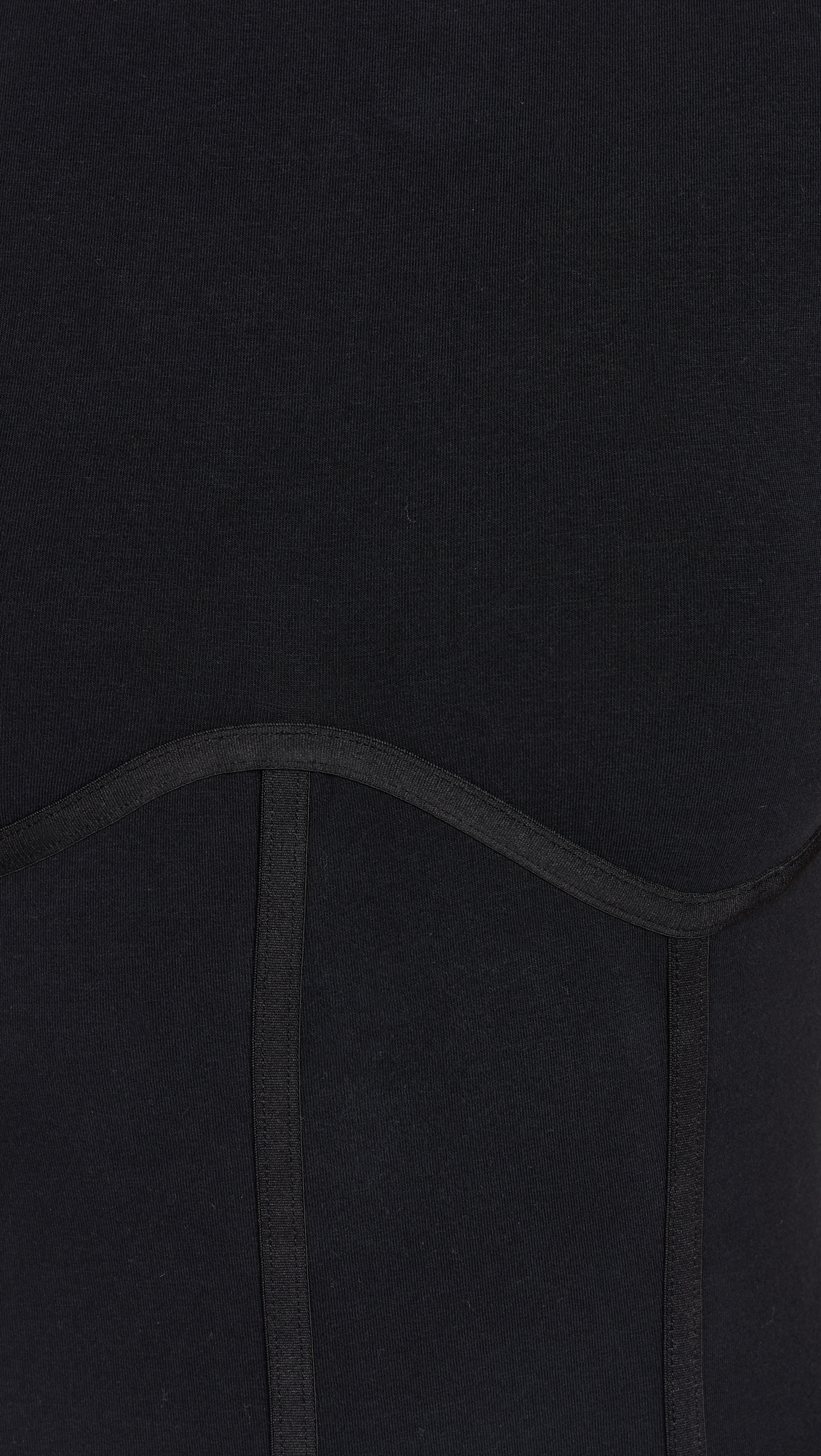 Organic Cotton T Shirt Thong Bodysuit Black