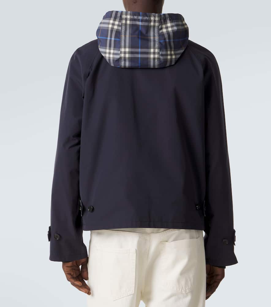 Check cotton blouson jacket