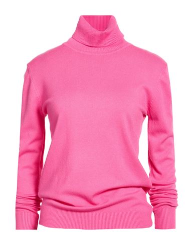 Woman Turtleneck Fuchsia Size L/XL Viscose, Polyamide, Polyester