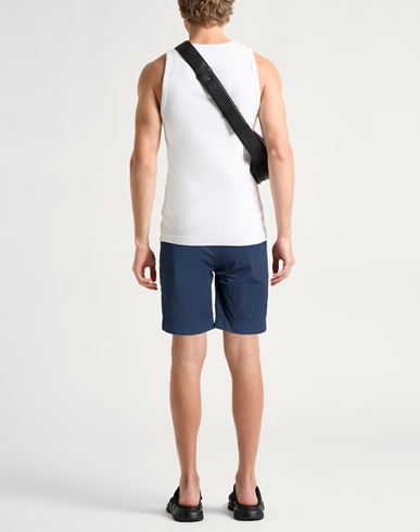 Man Shorts & Bermuda Shorts Navy Size 28 Cotton, Elastane