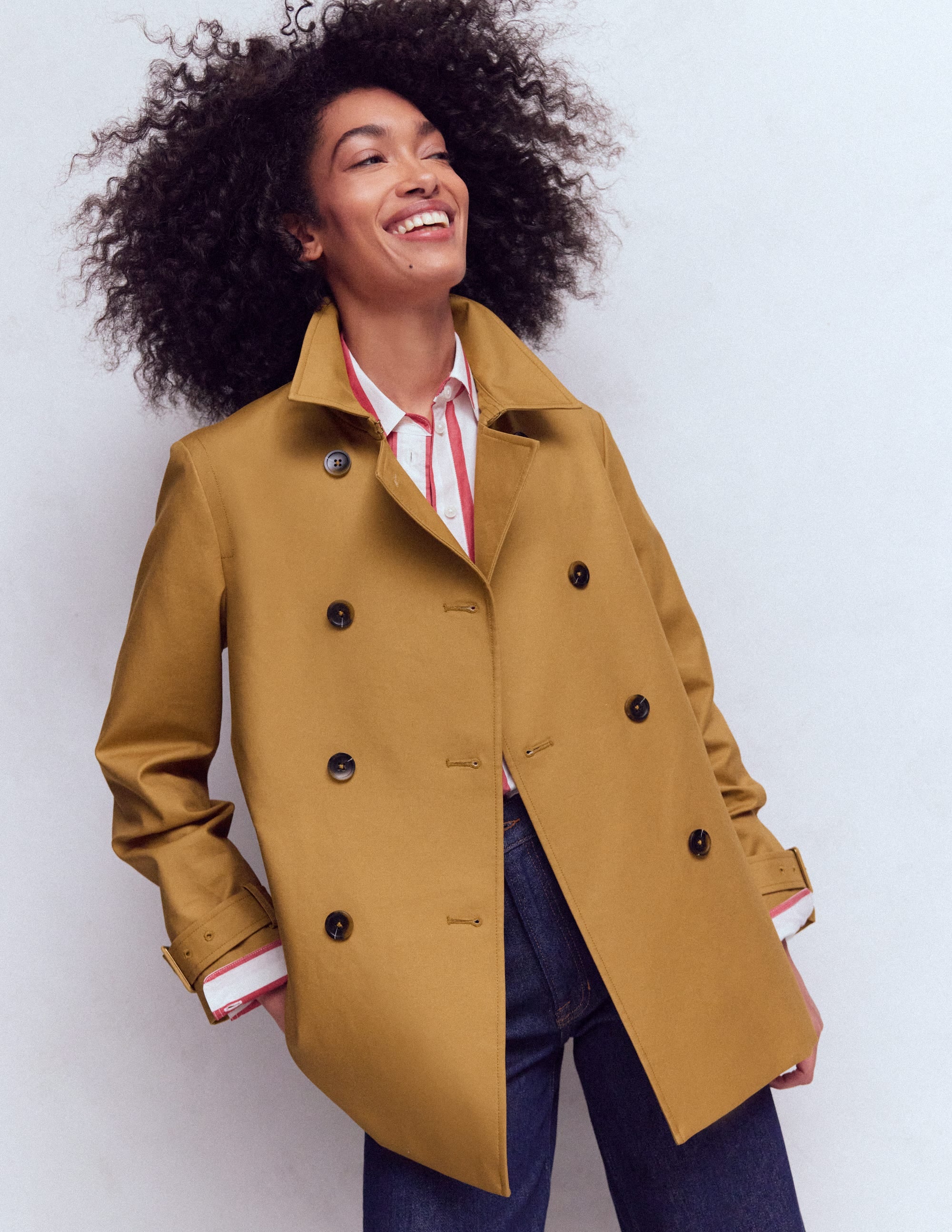 Women's Heart Swing Trench in Brown | Size 12