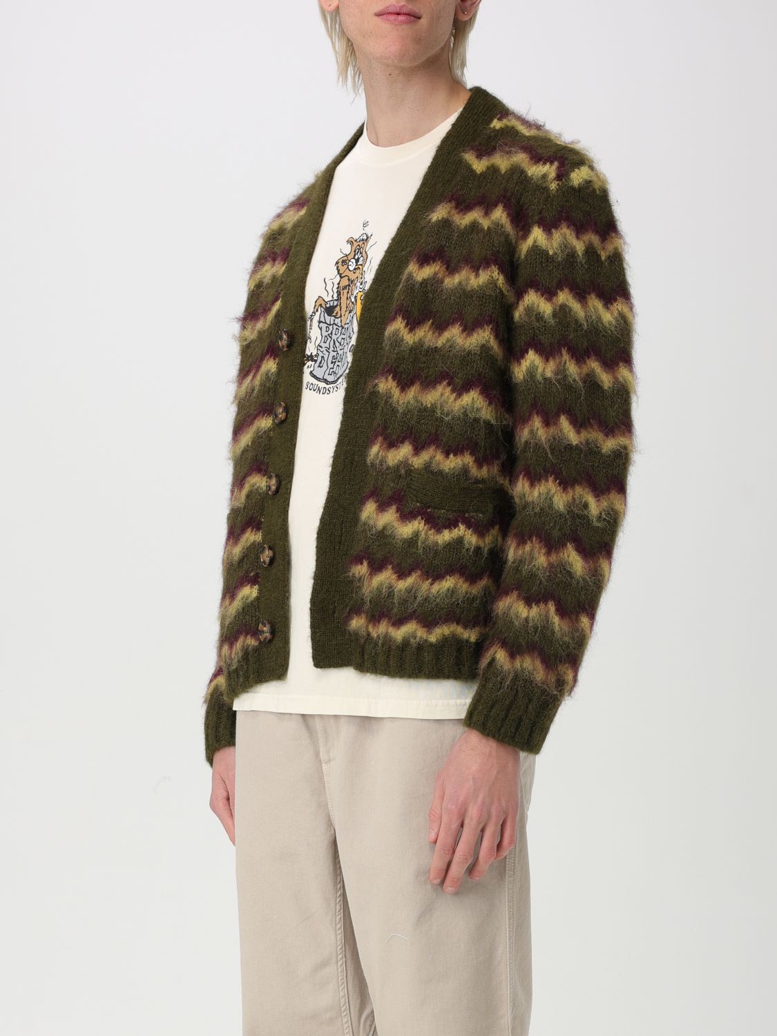 Cardigan Men color Green