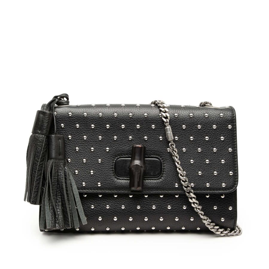 Pre-owned Medium Studded Leather Miss Bamboo Crossbody Ladies YE4KADJAEGLOZUD2