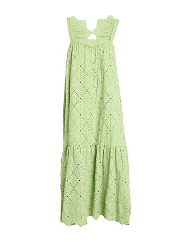 Woman Maxi dress Light green Size 5 Cotton, Polyester