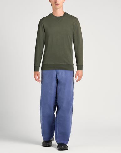 Man Sweatshirt Military green Size 36 Cotton