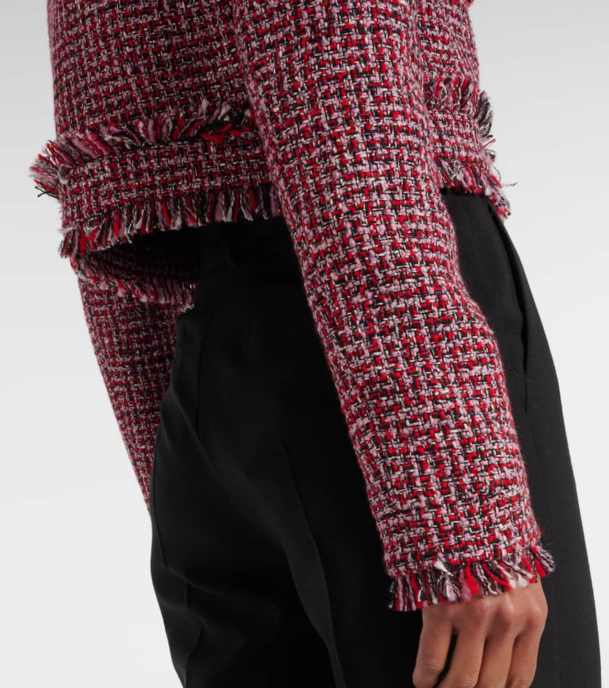 Wool-blend tweed jacket