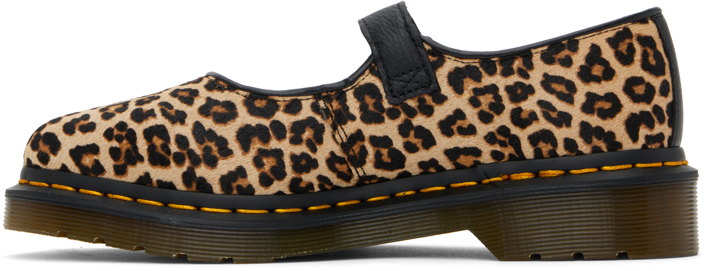 Dr. Martens Brown & Black Elphie Leopard Mary Jane Loafers
