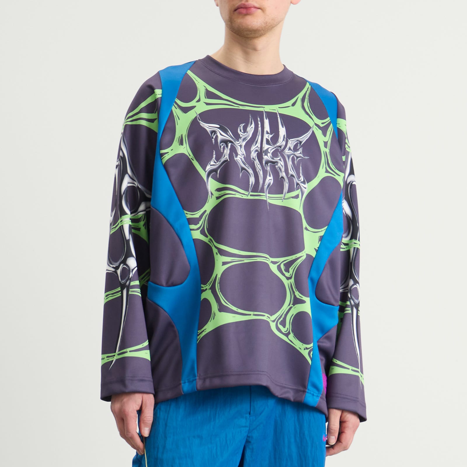 Men's Project F.R.O.G. Jelly Cage Jersey Top in Brilliant Blue/Dark Raisin/Vivid Purple