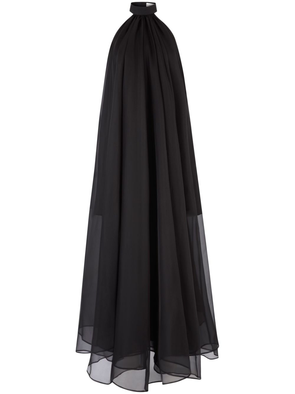 Halterneck sheer dress - Black