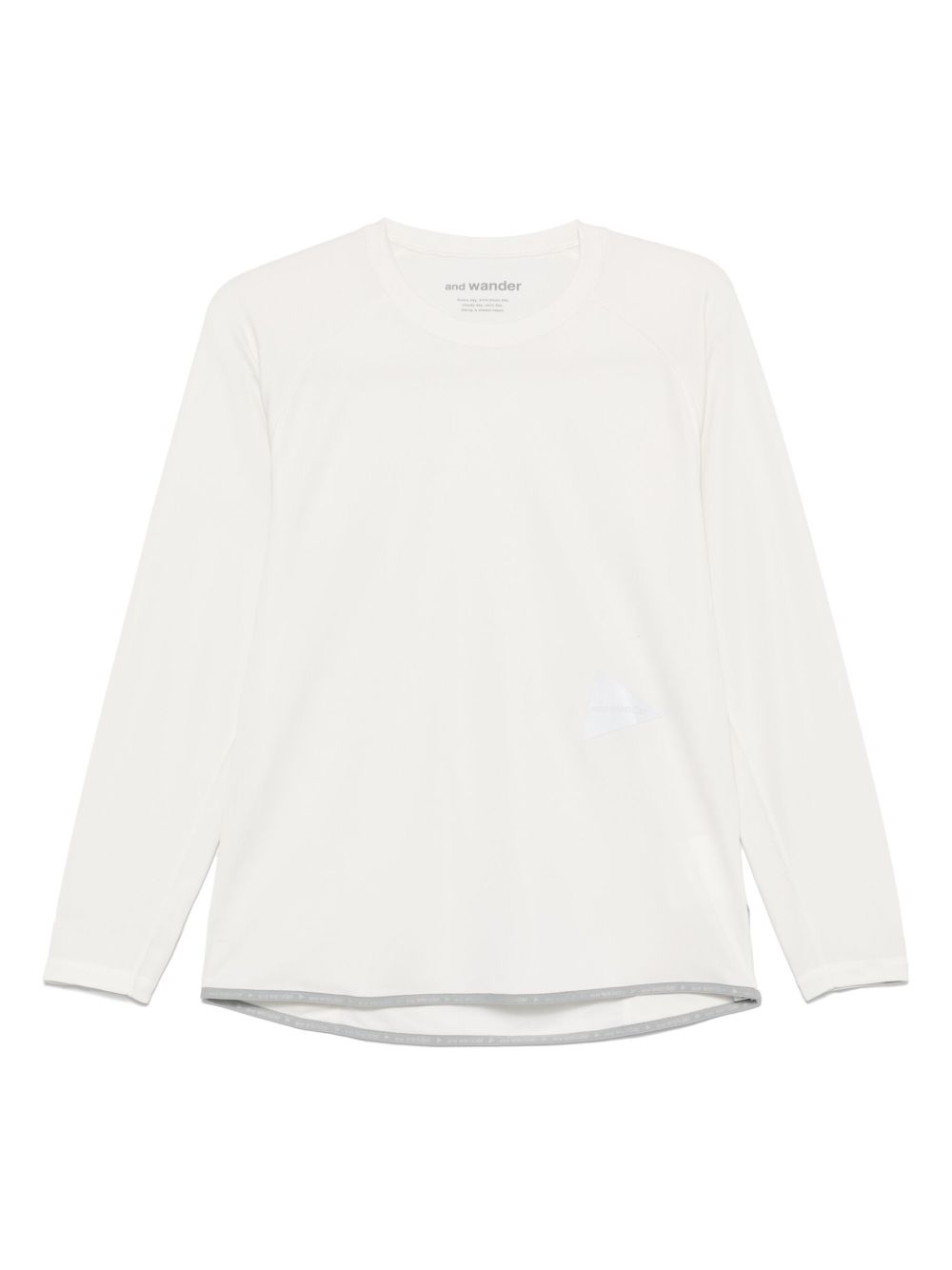 And Wander logo-print T-shirt - Neutrals