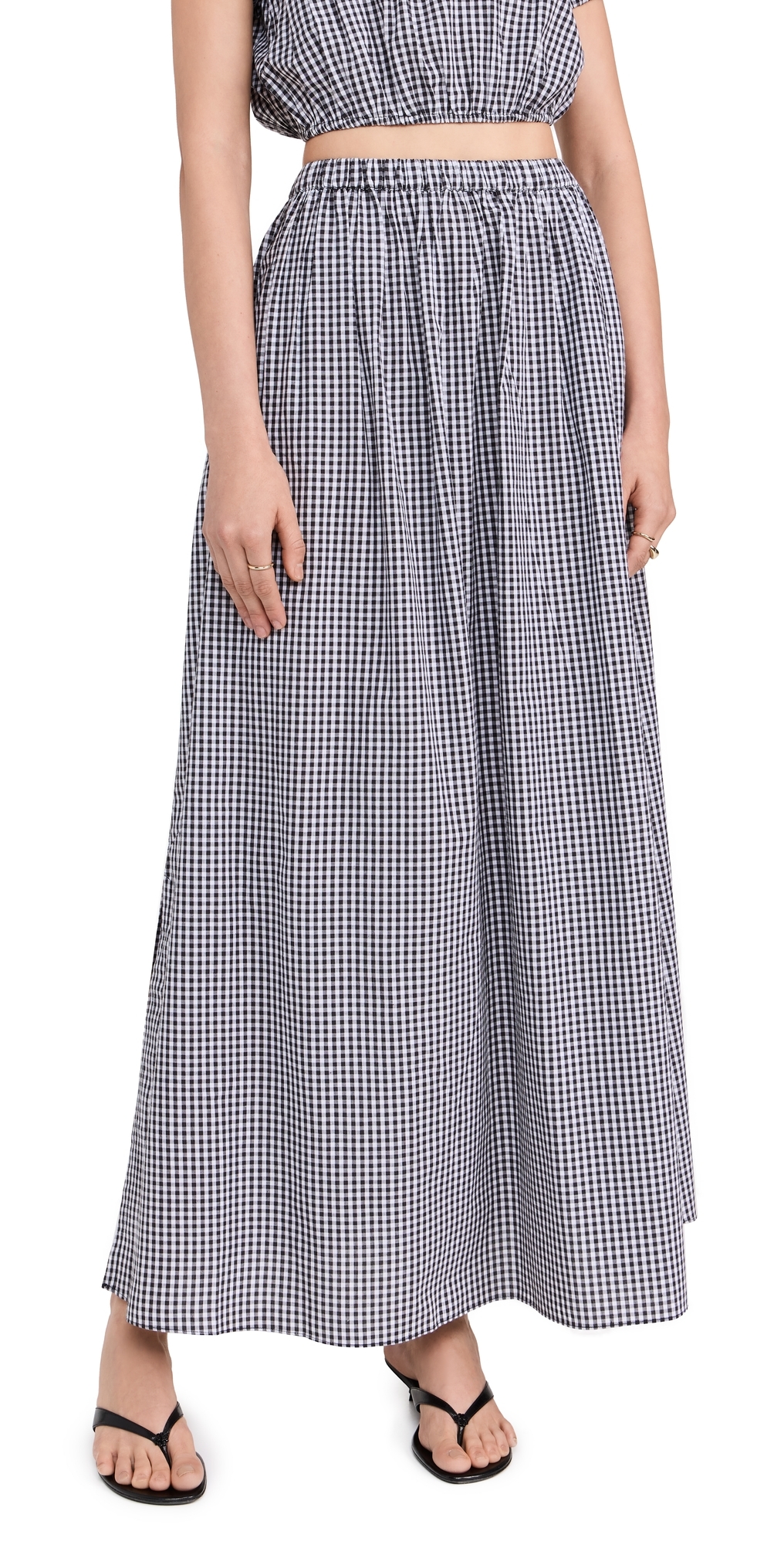 Maxi Skirt Black Gingham