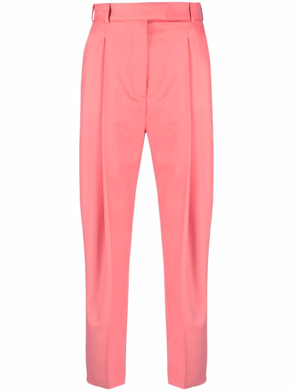 Pleat detail tapered trousers - Pink