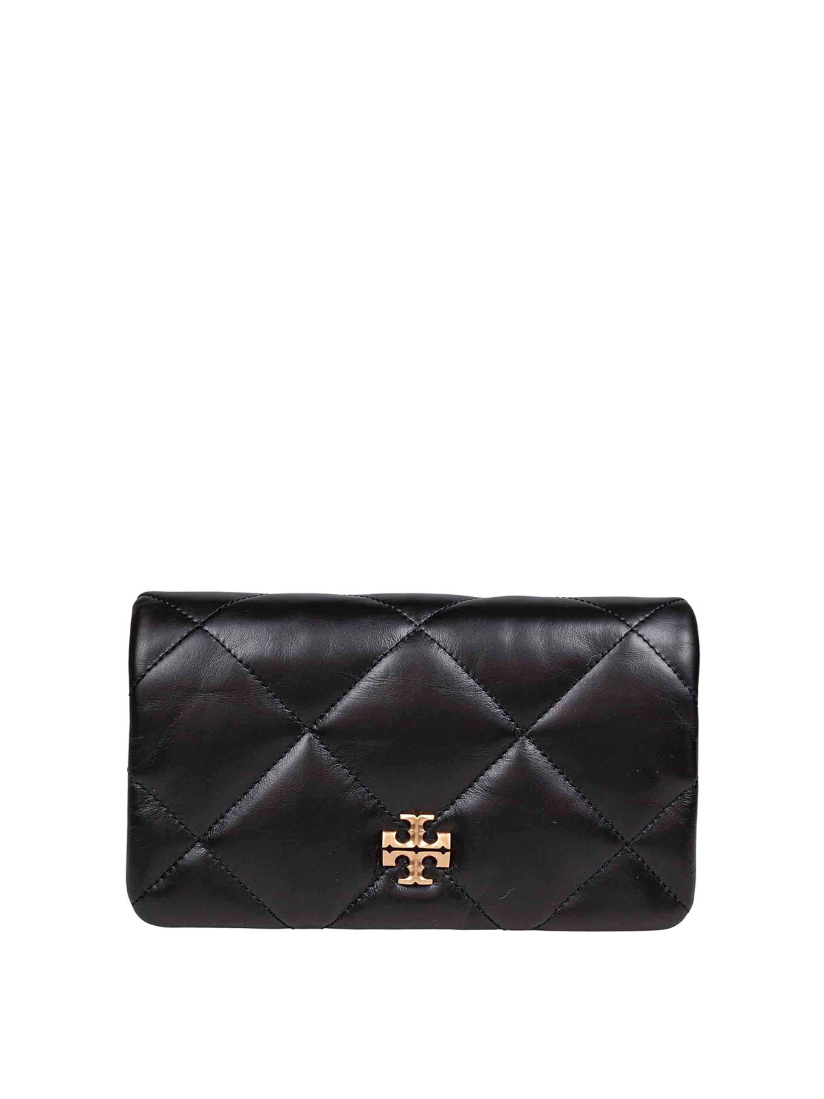 Black Leather Kira Clutch