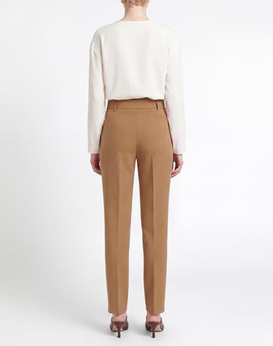 Woman Pants Camel Size 6 Polyester, Viscose, Elastane