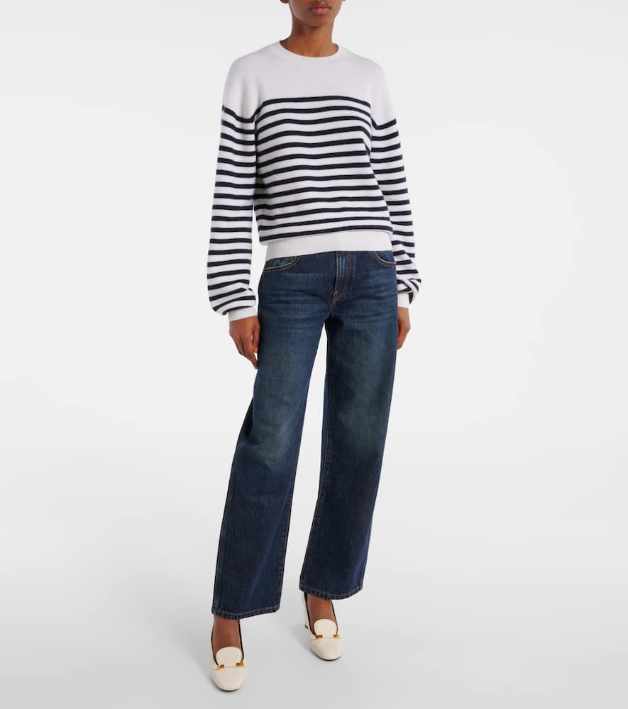 Viola striped cashmere-blend sweater