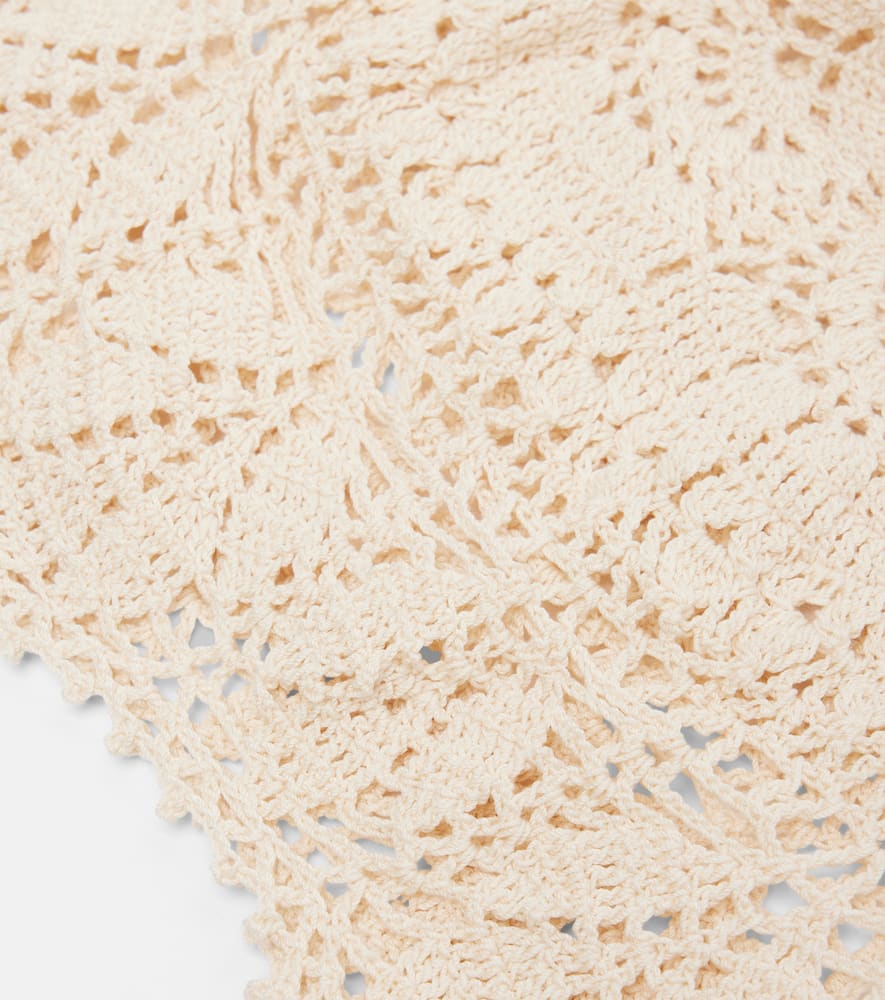 Crochet cotton hood