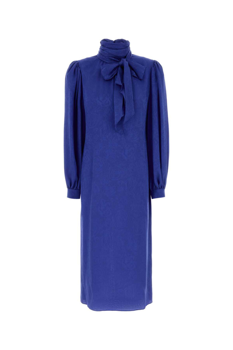 Blue Silk Dress