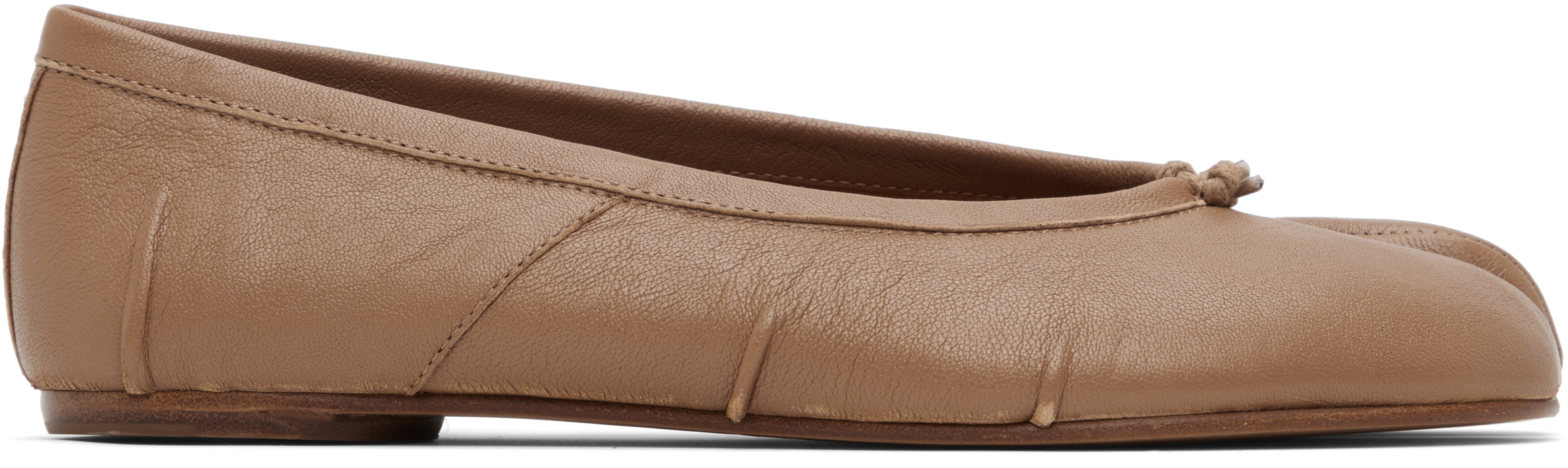 Beige Tabi New Ballerina Flats