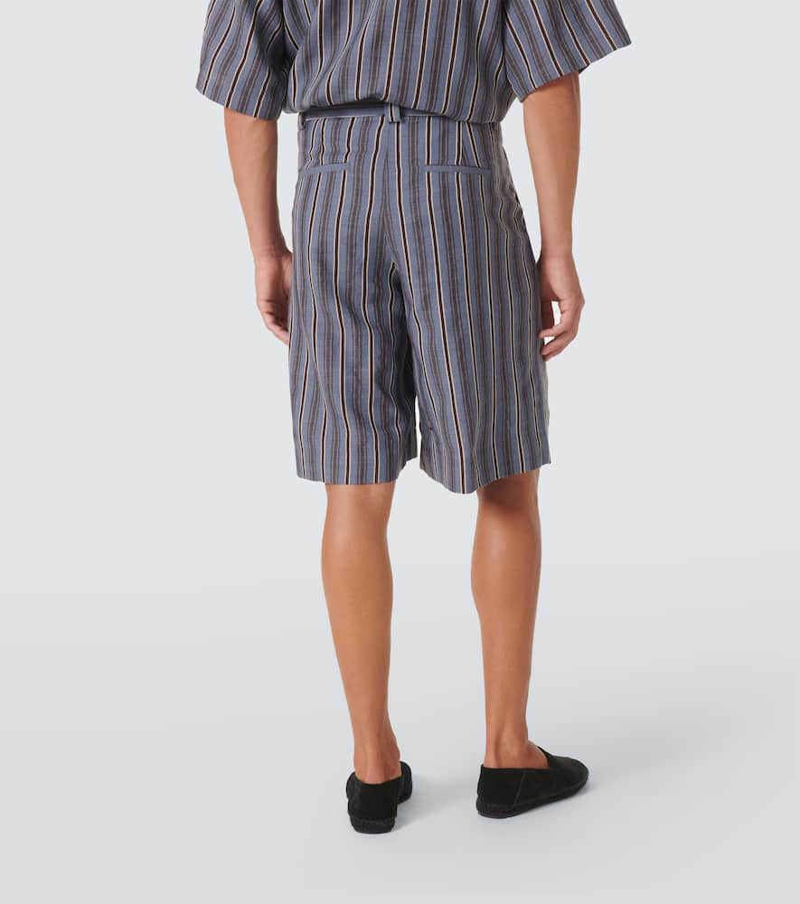 Striped wool Bermuda shorts