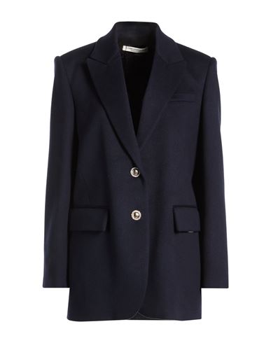 Woman Blazer Midnight blue Size 8 Virgin Wool, Cashmere