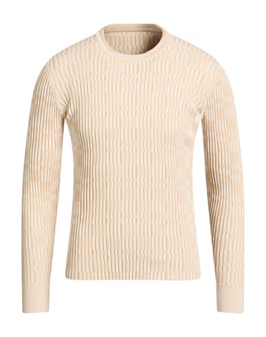 Man Sweater Beige Size XL Cotton, Polyamide, Elastane