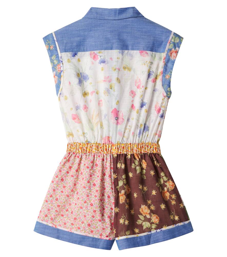 Lucky floral cotton playsuit