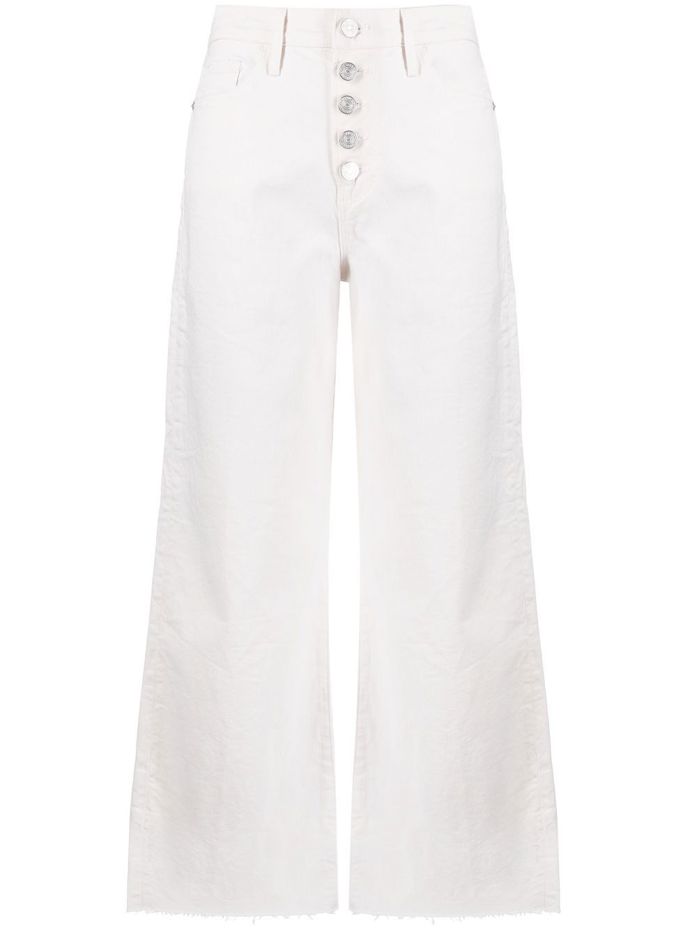 Cropped wide-leg jeans - White