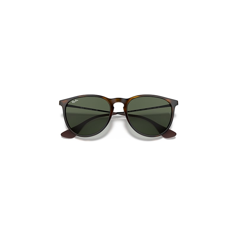 Ray-Ban Erika Classic Sunglasses Light Havana Frame Green Lense
