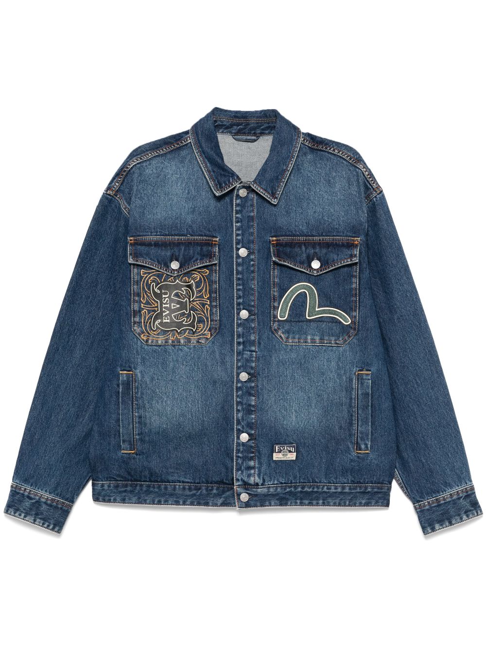 Embroidered denim jacket - Blue