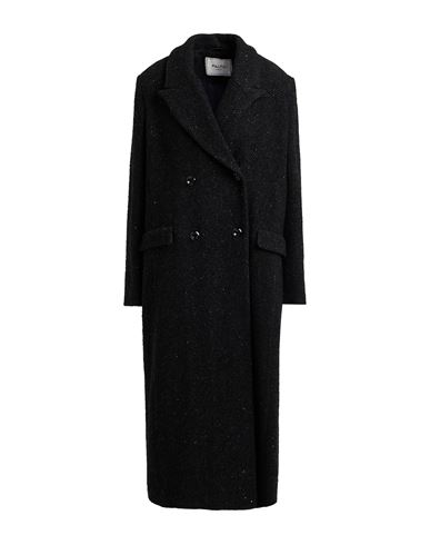 Paltò Woman Coat Black Size 10 Wool, Acrylic, Polyester, Polyamide