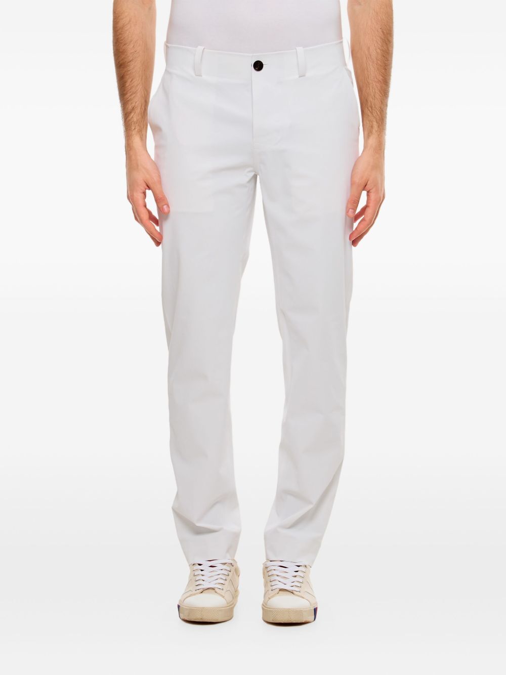 Logo-appliqué trousers - White