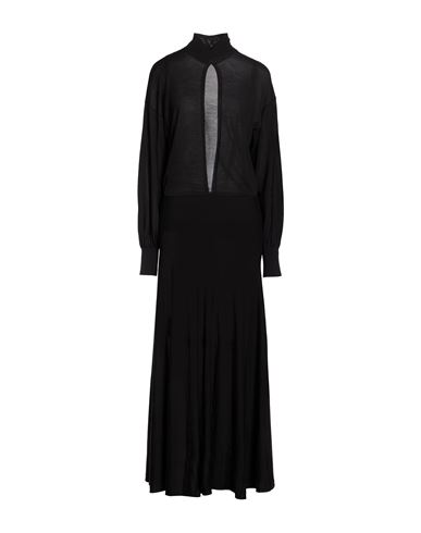 Alaïa Woman Maxi dress Black Size 8 Wool, Polyamide