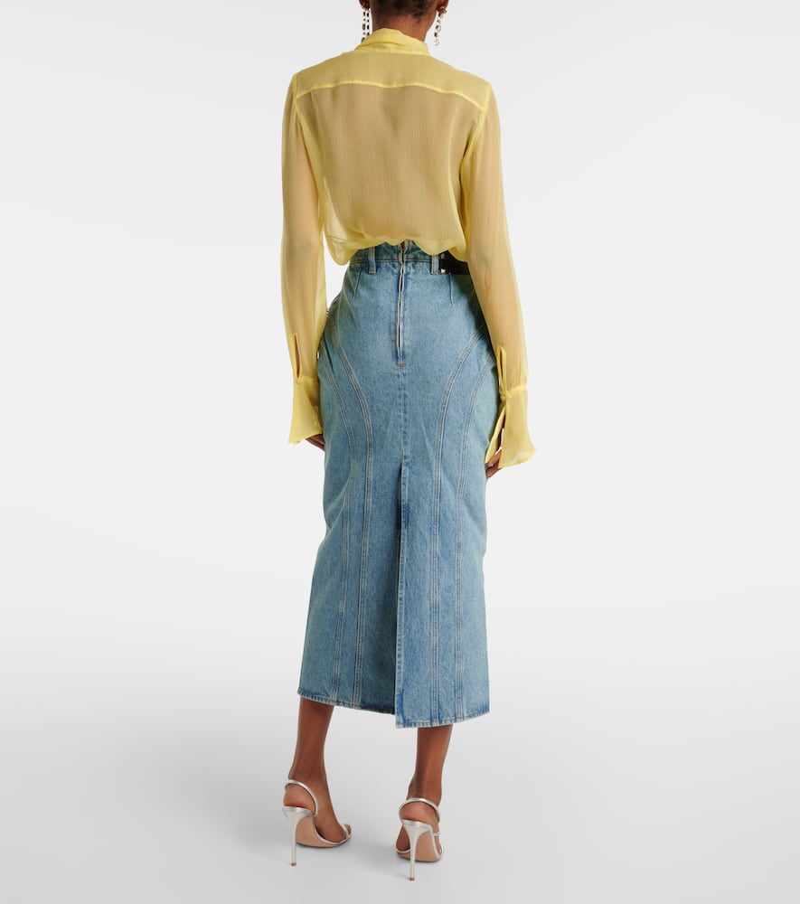 Nina Ricci Denim midi skirt