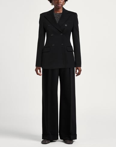 Woman Blazer Black Size M Cotton
