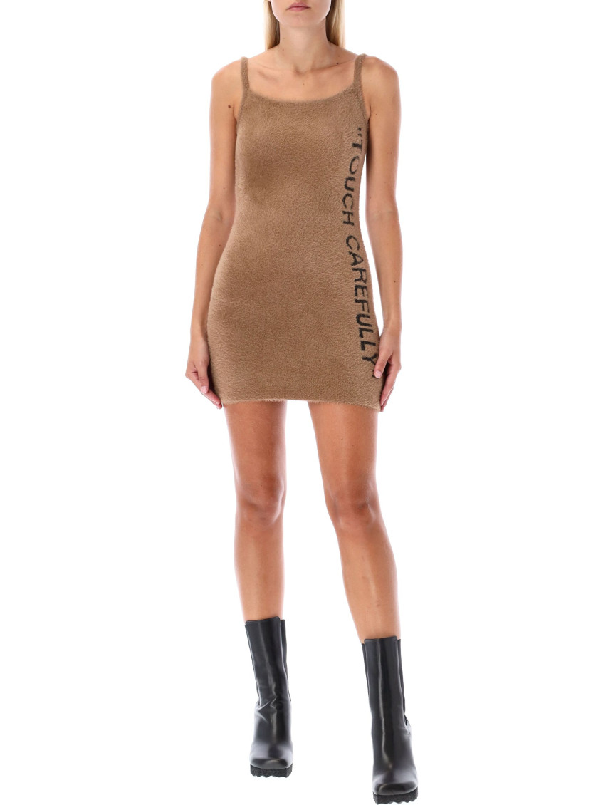Quote Fuzzy Mini Dress