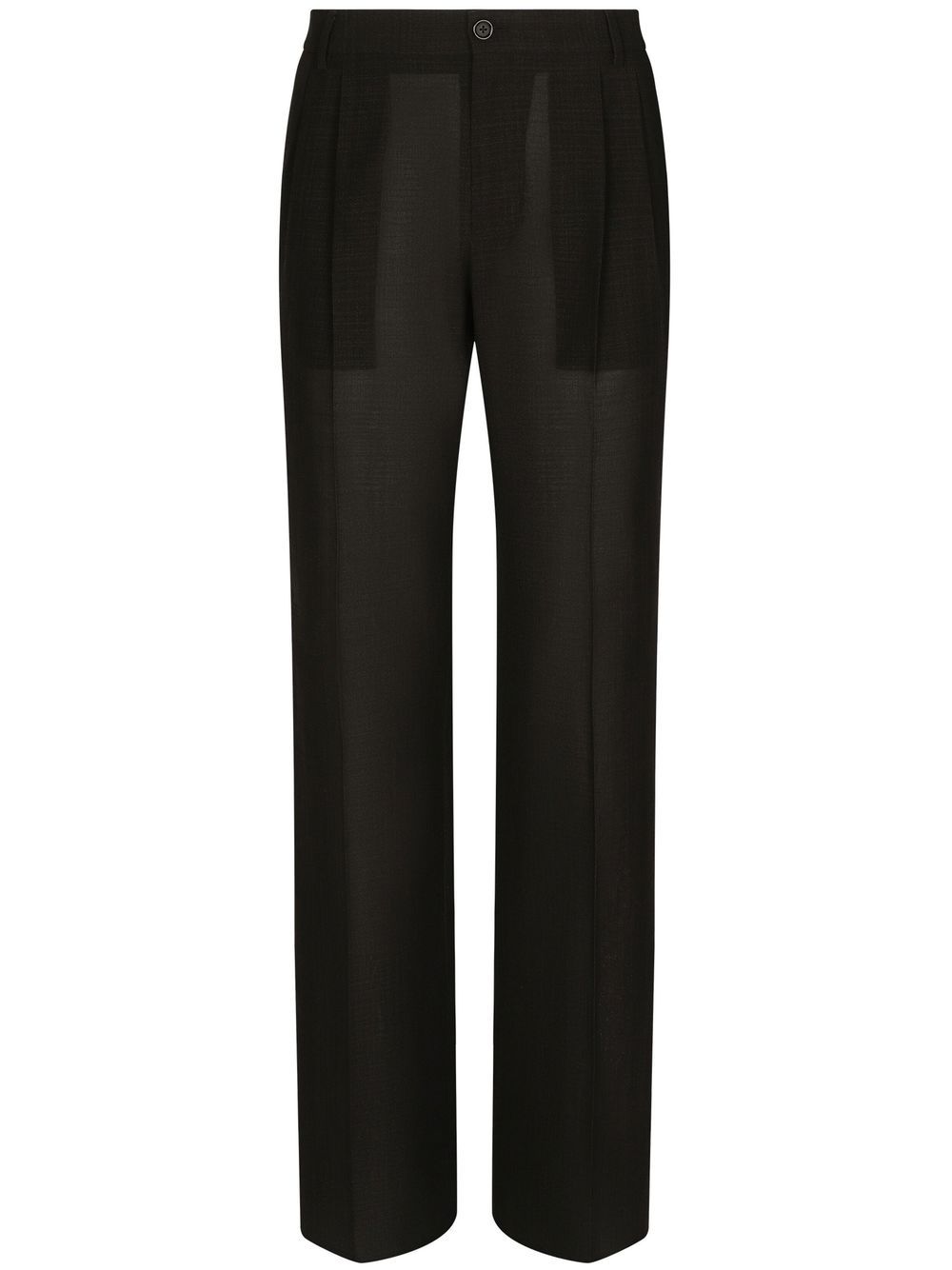 Flared tailored-cut trousers - Black