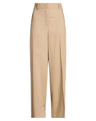 Woman Pants Sand Size 8 Viscose, Polyester, Elastane