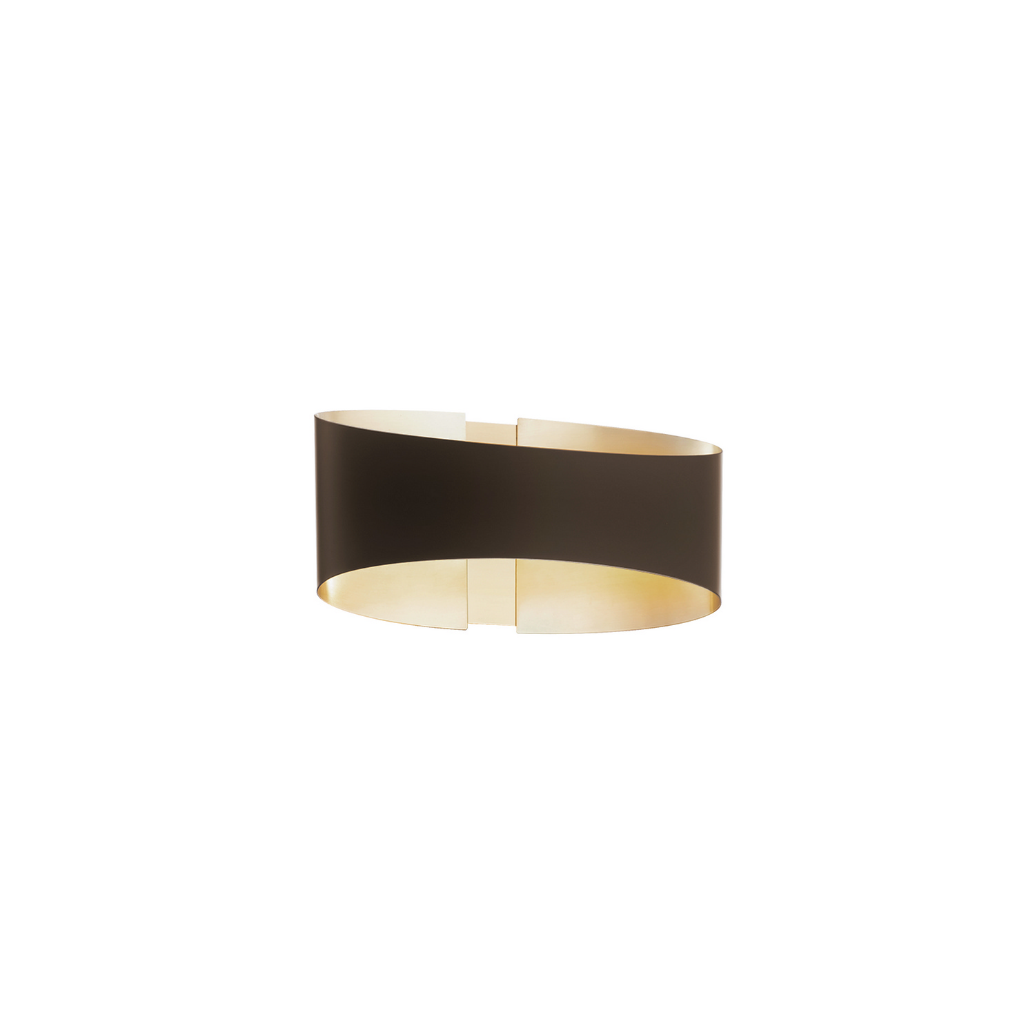 Bronze Brushed Brass LED Wall Sconce from the Swerve Collection