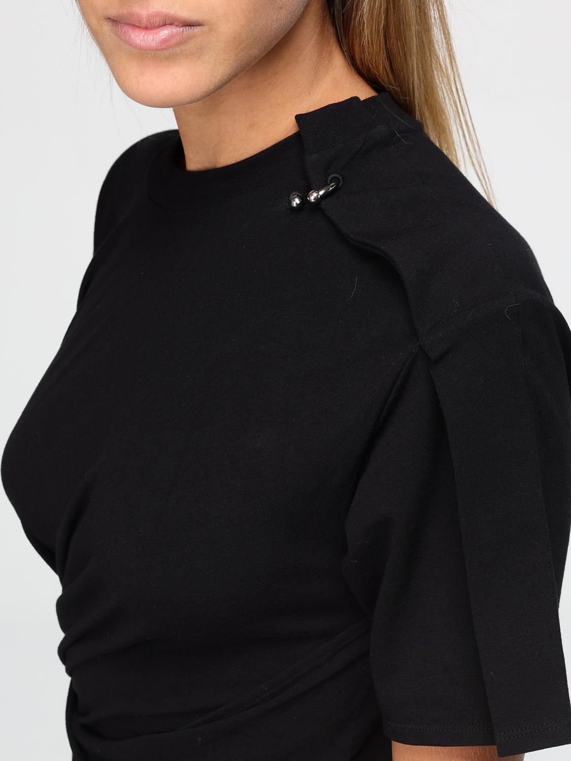 Asymmetric hem minidress - Black