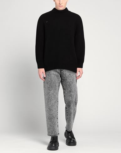 Man Turtleneck Black Size S Recycled cashmere, Recycled wool