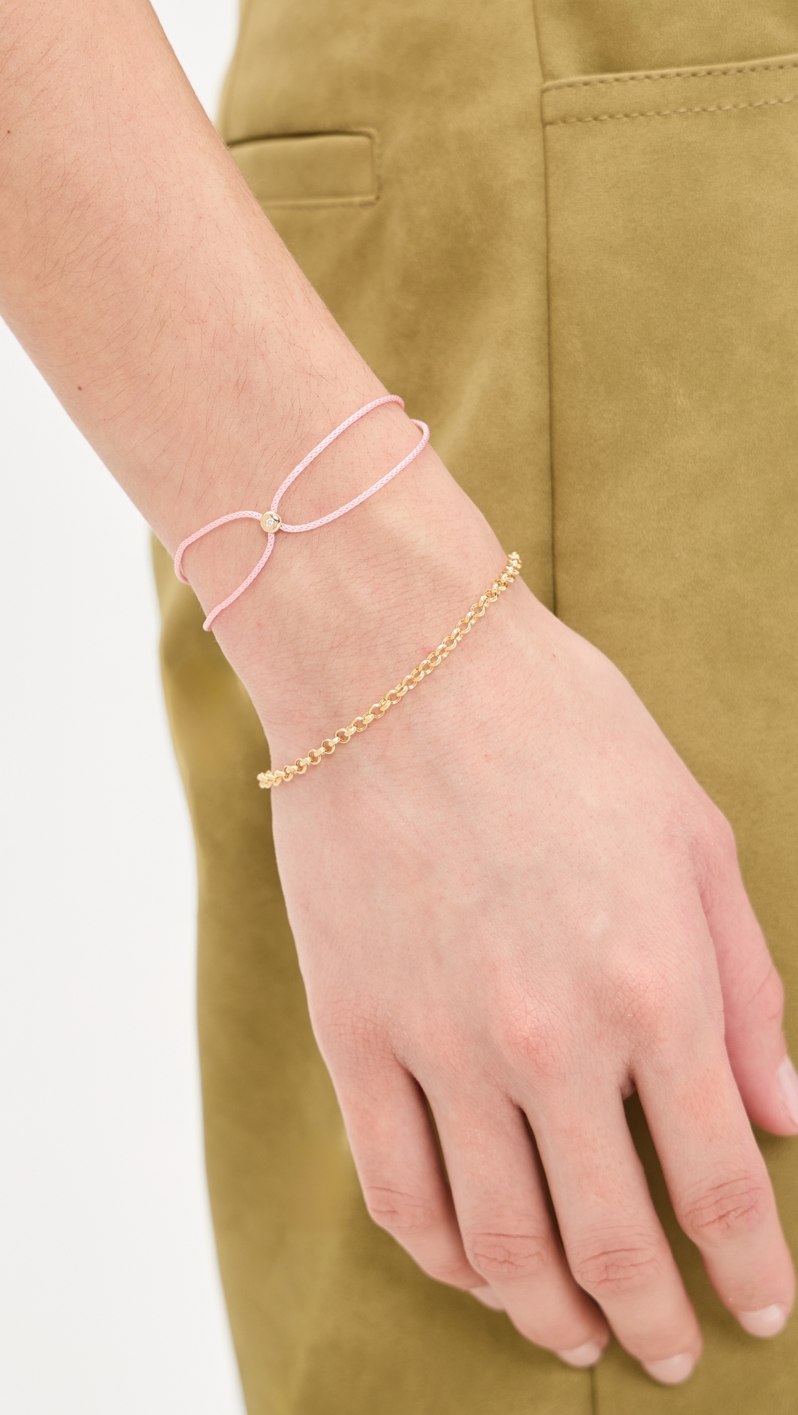 14k Diamond Dot Cord Bracelet Petal One Size