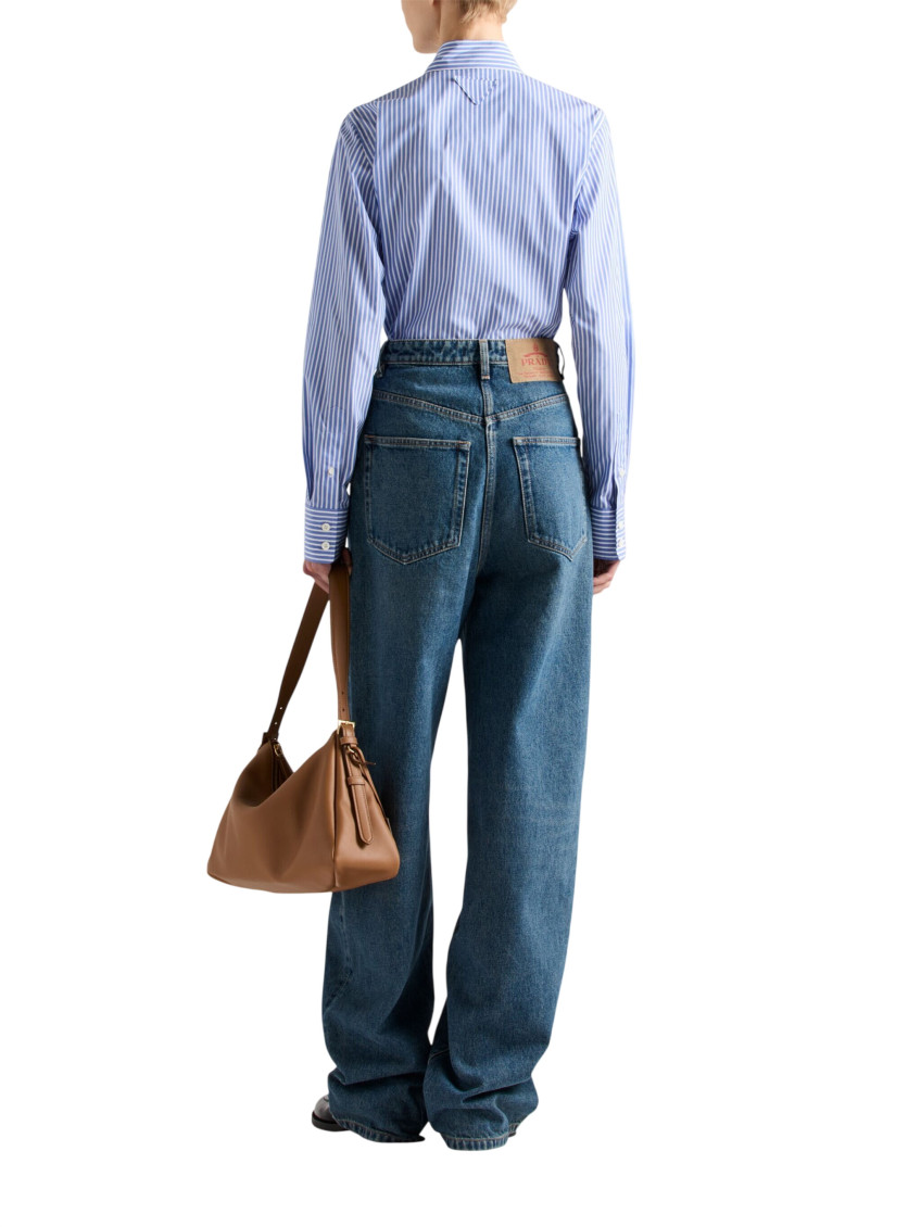 Embellished Long Sleeved Striped Shirt
