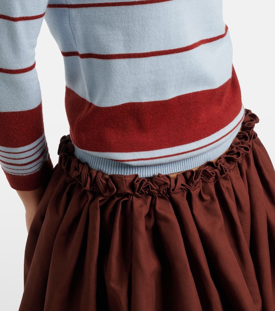 Striped polo sweater